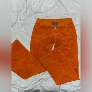 EUC Vintage YTK Juicy Couture Velour Orange Sweatpants